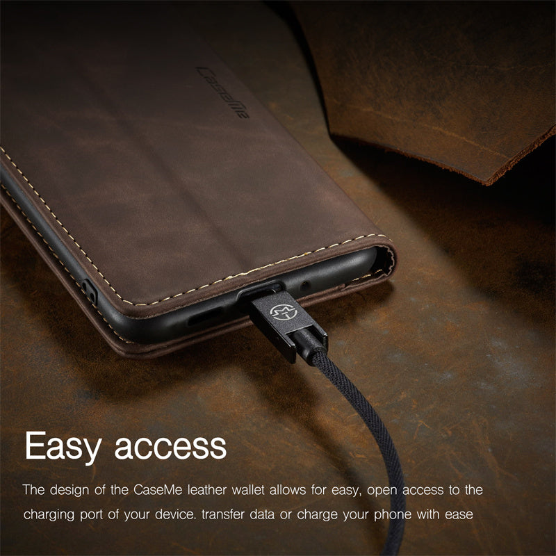 CaseMe Phone Case for Oppo find X6 Pro Wallet Leather Case Black Brown Blue Red Coffee
