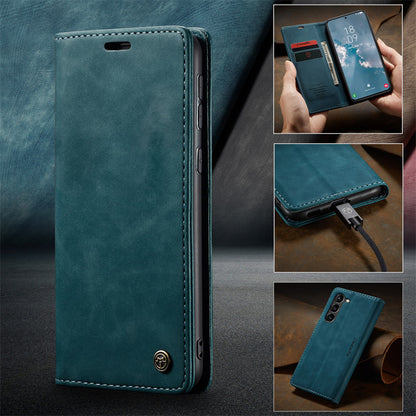 Business Slim Galaxy S23 Plus Case Leather Wallet Case for Samsung S23 Plus Black Brown Blue Red Coffee