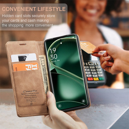 CaseMe Phone Case for Oppo find X6 Pro Wallet Leather Case Black Brown Blue Red Coffee