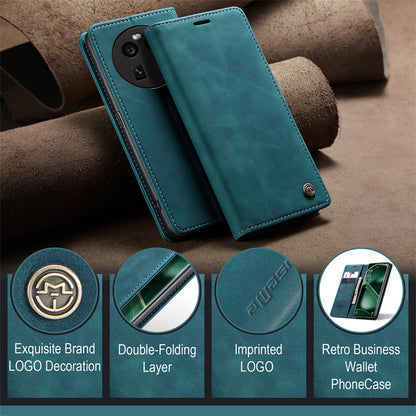 CaseMe Phone Case for Oppo find X6 Pro Wallet Leather Case Black Brown Blue Red Coffee
