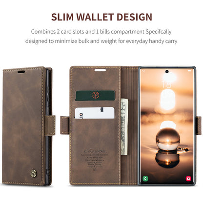 Case for Samsung S22 Ultra Magnetic Flip Wallet with Back Cover S22 Ultra Case Black Brown Blue Red Coffee