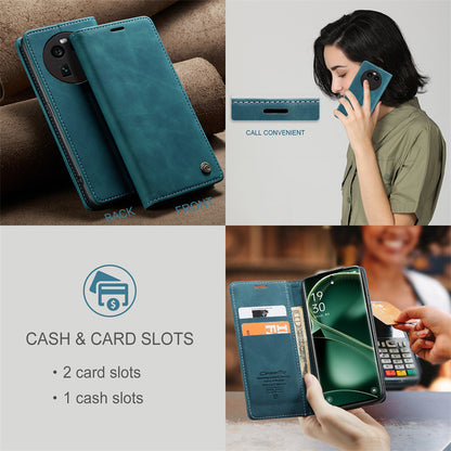 CaseMe Phone Case for Oppo find X6 Pro Wallet Leather Case Black Brown Blue Red Coffee