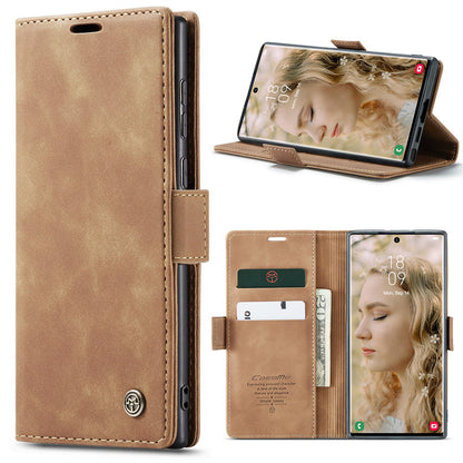 Case for Samsung S22 Ultra Magnetic Flip Wallet with Back Cover S22 Ultra Case Black Brown Blue Red Coffee