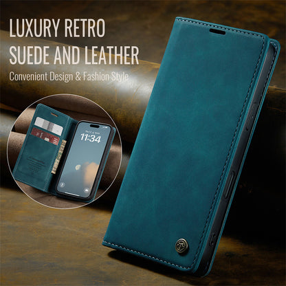 CaseMe Flip Case for iPhone 14 Pro Leather Cover Wallet Case Black Brown Blue Red Coffee